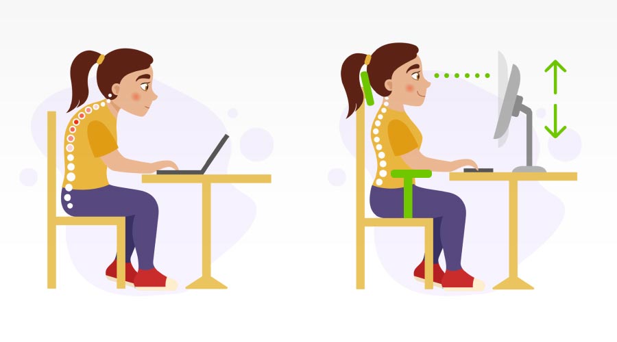 Posture à adopter pour le travail de bureau