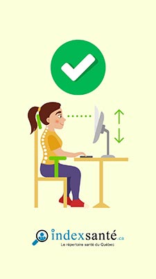 Posture à adopter pour le travail de bureau