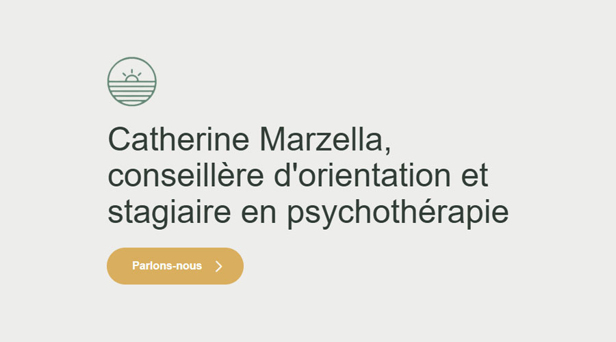 Catherine Marzella, M. Éd., c.o. et stagiaire en psychothérapie