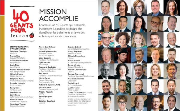 40 Géants pour Leucan : Mission accomplie