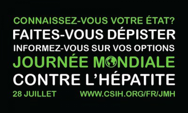 Journée mondiale contre l'hépatite le 28 juillet